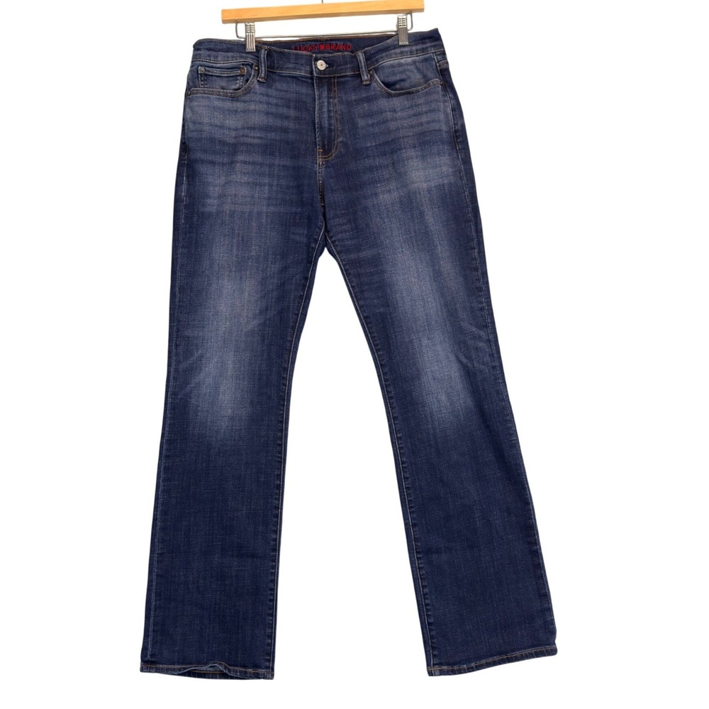 Lucky Brand Easy Rider Boot Mens Jeans 32x34 Dark Wash Blue Bootcut Denim Pants
